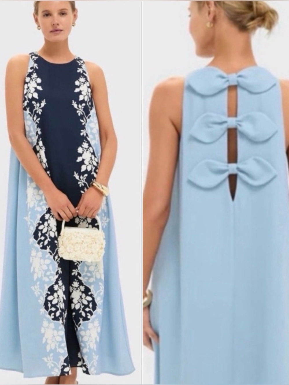 Tuckernuck Blue Fog Portia dress Maxi Long Gown Sz M NWOT